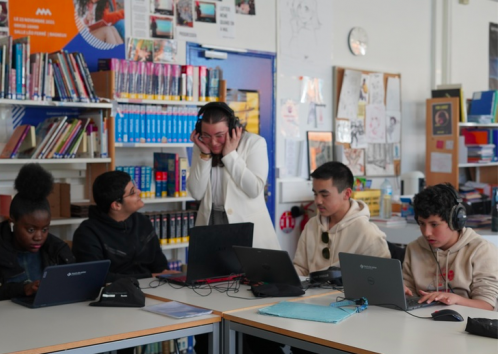 Workshop with students at Collège Joliot-Curie in Bagneux, France